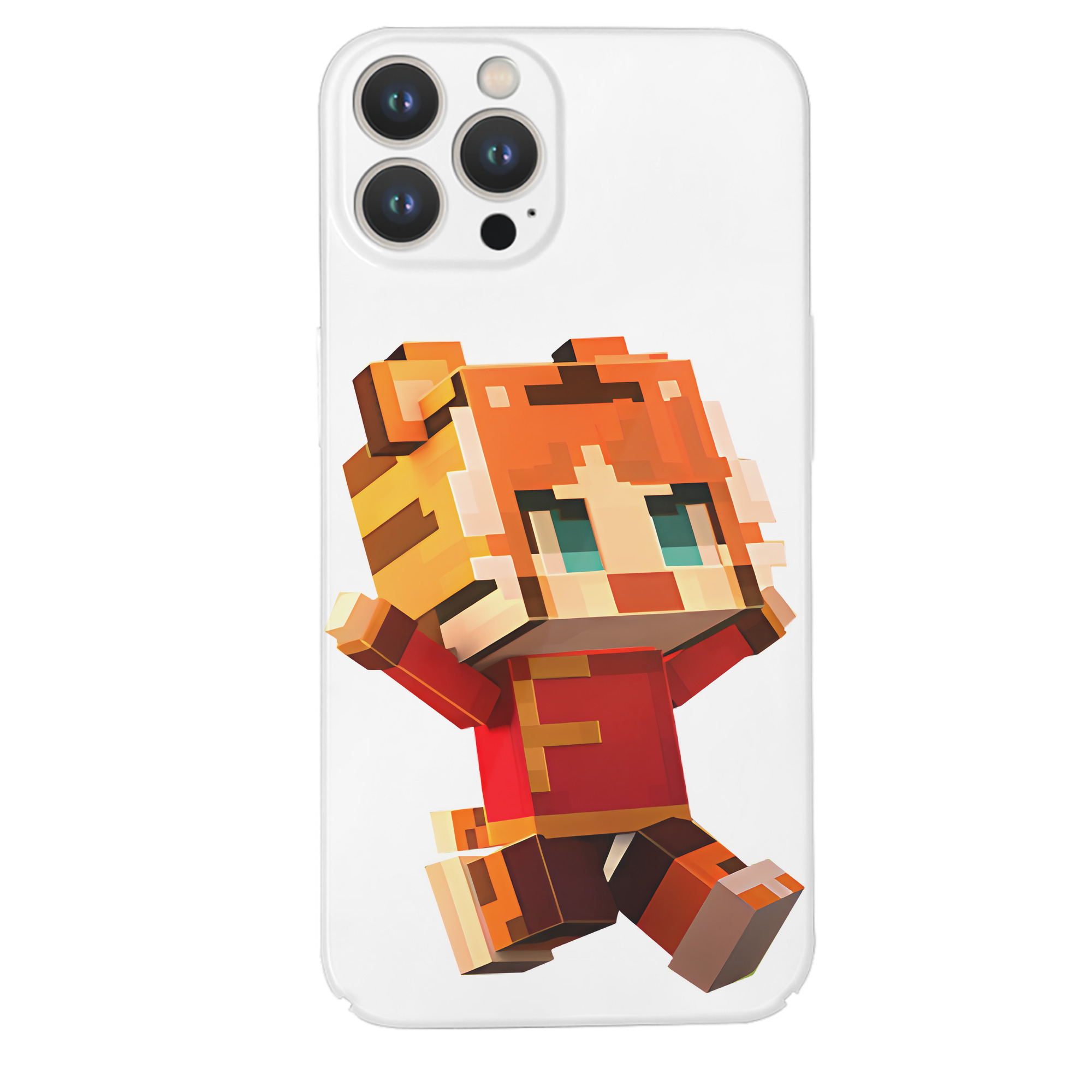 （画像用） マインクラフト ブロックの世界 Minecraft MC Block world 【iPhone 14シリーズ対応】ハードケース